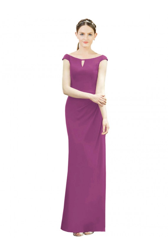 Wild Berry Mermaid High Neck Long Bridesmaid Dress Bolton