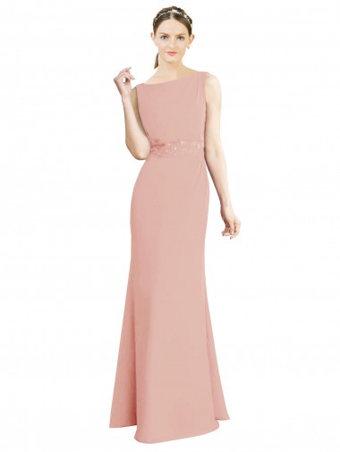 Bliss Pink Mermaid High Neck Long Bridesmaid Dress Bolton