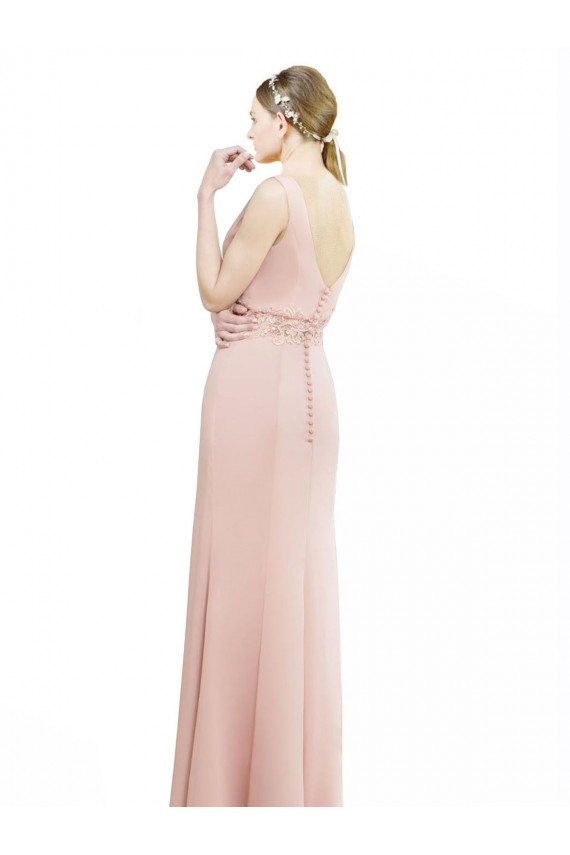 Bliss Pink Mermaid High Neck Long Bridesmaid Dress Bolton