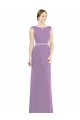 Low Back Dark Lavender A-Line High Neck Long Formal Dress / Bridesmaid Dress Bolton