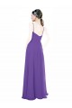 Purple A-Line V-Neck Long Bridesmaid Dress Bolton