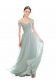 Sea Glass A-Line Off the Shoulder Long Bridesmaid Dress Bolton