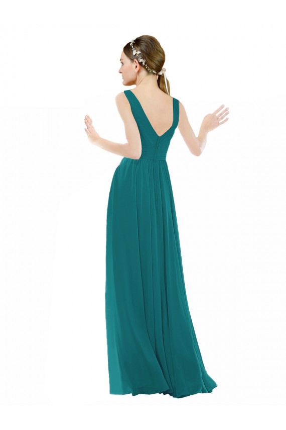 Hunter A-Line V-Neck Long Bridesmaid Gowns Bolton