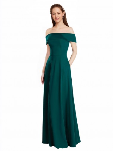 Hunter A-Line Off the Shoulder Long Bridesmaid Dress Bolton