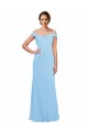 Periwinkle A-Line Spaghetti Straps Long Bridesmaid Dress Bolton