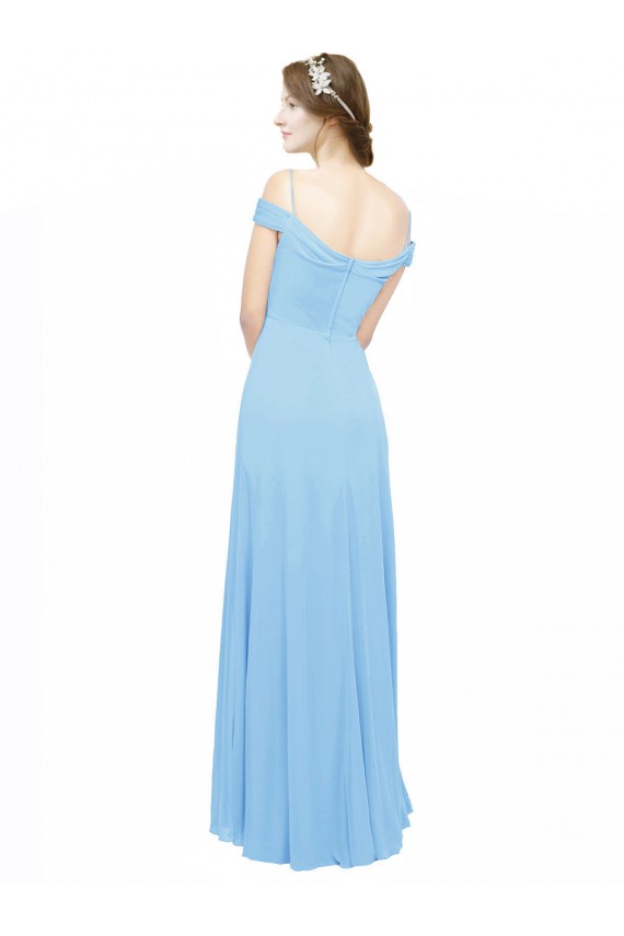 Periwinkle A-Line Spaghetti Straps Long Bridesmaid Dress Bolton