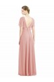 V-Back Bliss Pink A-Line V-Neck Long Bridesmaid Dress / Formal Dress Bolton