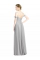 Low Back Silver A-Line Sweetheart Long Bridesmaid Dress Bolton