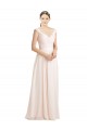 V-Back Cream Pink A-Line Sweetheart Long Bridesmaid Dress Bolton