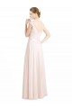 V-Back Cream Pink A-Line Sweetheart Long Bridesmaid Dress Bolton