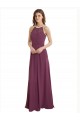 Keyhole Back A-Line High Neck Long Bridesmaid Dress / Evening Gowns Bolton