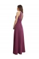 Keyhole Back A-Line High Neck Long Bridesmaid Dress / Evening Gowns Bolton