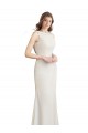 V-Back Mermaid High Neck Long Bridesmaid Dress Bolton