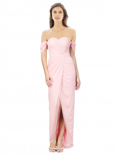 Pink A-Line Strapless High Low Bridesmaid Dress Bolton