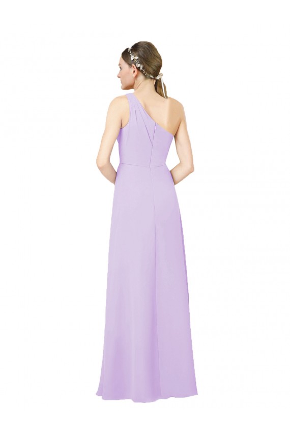 Lilac Sheath One Shoulder Long Formal Evening Gown / Bridesmaid Dress Bolton