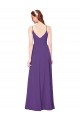 Plum Purple Sheath High Neck Long Bridesmaid Dress Bolton