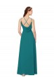 Open Back Hunter Sheath High Neck Long Bridesmaid Dress Bolton