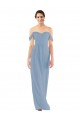 Dusty Blue Sheath Sweetheart Long Bridesmaid Dress Bolton