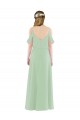 Sage Sheath Off the Shoulder Long Bridesmaid Dress Bolton