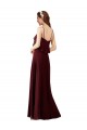 Burgundy Gold A-Line Spaghetti Straps Long Bridesmaid Gowns Bolton