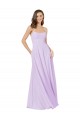 Lilac A-Line Square Neck Long Bridesmaid Gown Bolton