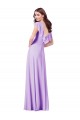 V-Back Lilac A-Line V-Neck Long Bridesmaid Dress / Formal Dress Bolton