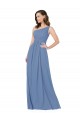 Windsor Blue Sheath One Shoulder Long Bridesmaid Dress Bolton