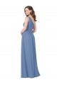 Windsor Blue Sheath One Shoulder Long Bridesmaid Dress Bolton