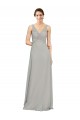 Silver A-Line Sweetheart Sleeveless Long Bridesmaid Dress Bolton
