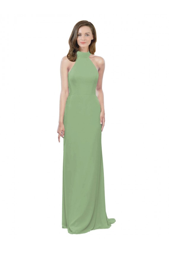 Seagrass A-Line High Neck Long Formal Dress / Bridesmaid Dress Bolton
