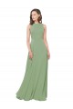 Seagrass A-Line High Neck Long Bridesmaid Dress Bolton