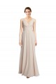 Cream Pink A-Line V-Neck Long Formal Dress / Bridesmaid Dress Bolton