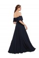 Dark Navy A-Line Off the Shoulder Long Prom Dress / Bridesmaid Dress Bolton