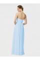 Light Sky Blue A-Line Strapless Long Formal Dress / Bridesmaid Dress Bolton