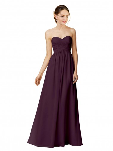 Grape A-Line Strapless Long Bridesmaid Dress / Evening Dress Bolton
