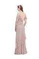 Dark Navy A-Line V-Neck Long Formal Dresses / Bridesmaid Dresses Bolton