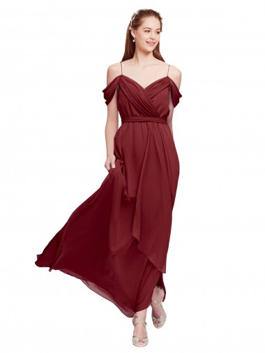 Burgundy Sheath Sweetheart Long Formal Dress / Bridesmaid Dress Bolton