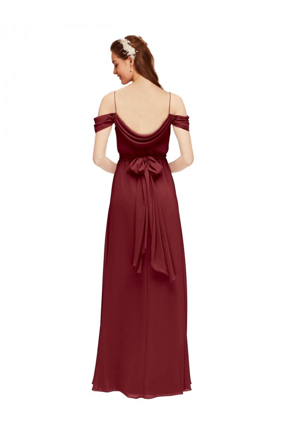 Burgundy Sheath Sweetheart Long Formal Dress / Bridesmaid Dress Bolton