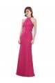Open Back Ruby A-Line High Neck Long Bridesmaid Dress Bolton