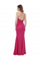 Open Back Ruby A-Line High Neck Long Bridesmaid Dress Bolton