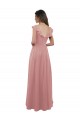 V-Back Dusty Pink A-Line V-Neck Long Bridesmaid Dress Bolton