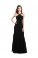 Open Back Black A-Line Halter Neck Long Bridesmaid Dress Bolton