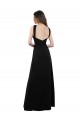 Open Back Black A-Line Halter Neck Long Bridesmaid Dress Bolton