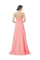 Peach A-Line Strapless Long Bridesmaid Dress Bolton