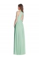 Open Back Mint Green A-Line Halter Neck Long Semi Formal Evening Dress / Bridesmaid Dress Bolton