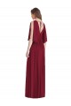 Tie Back Dark Navy Trumpet V-Neck Long Semi Formal Evening Dress / Bridesmaid Dress Bolton