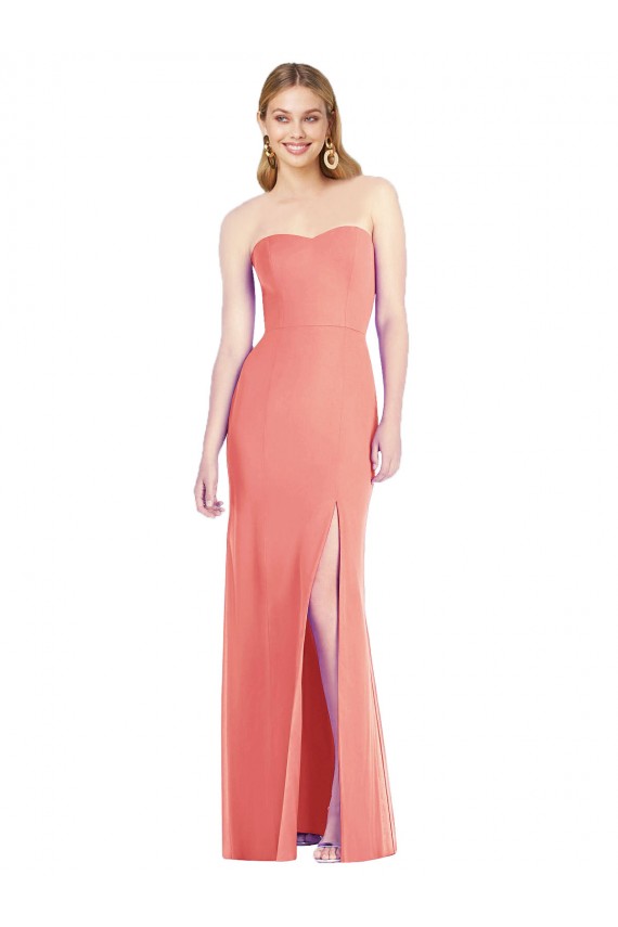 Desert Rose Trumpet Strapless Long Bridesmaid Dress Bolton