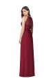 Burgundy Trumpet Halter Neck Long Bridesmaid Dress Bolton