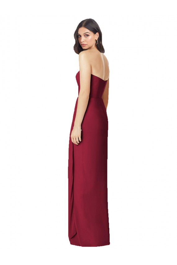 Olive Green Trumpet Strapless Long Bridesmaid Dress Bolton