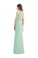 Open Back Mint Green Trumpet V-Neck Long Bridesmaid Dress / Evening Dress Bolton